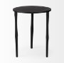 69258 - Timothy 16.0L x 16.0W X 20.0H Ebony Black Iron Side Table