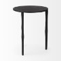 69258 - Timothy 16.0L x 16.0W X 20.0H Ebony Black Iron Side Table