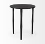 69258 - Timothy 16.0L x 16.0W X 20.0H Ebony Black Iron Side Table