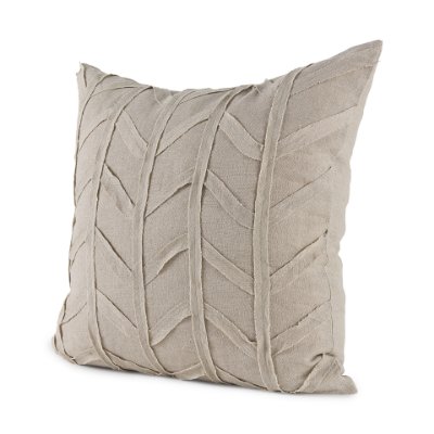 69429 - Ivivva 20x20 Beige Fabric Textured Pillow Cover 