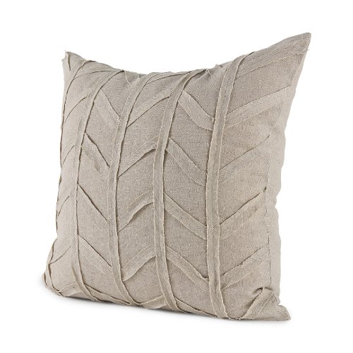 69429 - Ivivva 20x20 Beige Fabric Textured Pillow Cover 