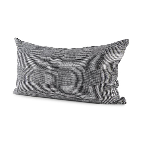 69430 - Ramone 14x26 White and Black Fabric Pillow Cover 