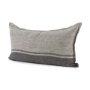 69442 - Zadie 14x26 Light Gray and Dark Gray Fabric Color Blocked Pillow Cover 