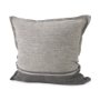 69443 - Zadie 20x20 Light Gray and Dark Gray Fabric Color Blocked Pillow Cover