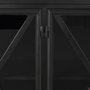50524 - Poppy I 79x16 Black Metal With  Glass Door Sideboard