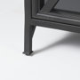 50524 - Poppy I 79x16 Black Metal With  Glass Door Sideboard