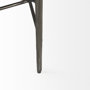 69367 - Charlotte  55.0L Gray Herringbone Fabric Seat w/ Antique Nickel Metal Frame Bench