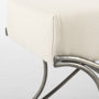 69369 - Ayla 55L x 17.6W x 18H Cream Fabric Seat W/ Antique Nickel Frame Bench