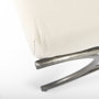 69369 - Ayla 55L x 17.6W x 18H Cream Fabric Seat W/ Antique Nickel Frame Bench