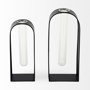 69558 - Boyer 5.1L x 3.0W x 12.0H Black Metal W/Glass Set of Two Test Tube Decorative Objects 