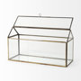 68827 - Hutt 16L x 6W x 9H Gold Glass Terrarium Box