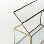 68827 - Hutt 16L x 6W x 9H Gold Glass Terrarium Box