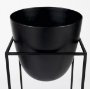 68828 - Bumble (Set of 2) 12L x 12W x 32H Black Plant Stands