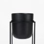 68828 - Bumble (Set of 2) 12L x 12W x 32H Black Plant Stands
