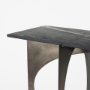 69263-AB - Reinhold IV Black Marble Top Iron Console Table