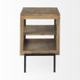 69206 - Arelius 20L x 18W x 26H Light Brown Wood W/ Black Metal Frame End/Side Table