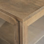 69206 - Arelius 20L x 18W x 26H Light Brown Wood W/ Black Metal Frame End/Side Table