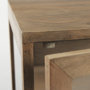69206 - Arelius 20L x 18W x 26H Light Brown Wood W/ Black Metal Frame End/Side Table