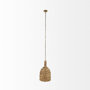 69244 - Campanile 16.0L x 16.0W x 27.0H Brown Whicker Pendant Light