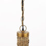 69244 - Campanile 16.0L x 16.0W x 27.0H Brown Whicker Pendant Light