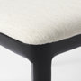69350 - Clara Black Wood W/ Cream Fabric Seat and Cane Back Armless Dining Chair