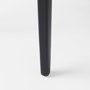 69350 - Clara Black Wood W/ Cream Fabric Seat and Cane Back Armless Dining Chair