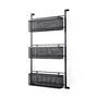 69489 - Macrinus 23.4L x 5.5W x 38.6H Black Metal W/Mesh Wall Mounted Shelf
