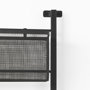 69489 - Macrinus 23.4L x 5.5W x 38.6H Black Metal W/Mesh Wall Mounted Shelf