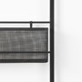 69489 - Macrinus 23.4L x 5.5W x 38.6H Black Metal W/Mesh Wall Mounted Shelf