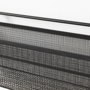 69489 - Macrinus 23.4L x 5.5W x 38.6H Black Metal W/Mesh Wall Mounted Shelf