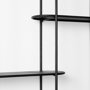 69491 - Decimus 36.6L x 8.7W x 45.7H Black Metal Wall Mounted 3 Tiered Shelf