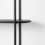 69491 - Decimus 36.6L x 8.7W x 45.7H Black Metal Wall Mounted 3 Tiered Shelf