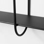 69491 - Decimus 36.6L x 8.7W x 45.7H Black Metal Wall Mounted 3 Tiered Shelf