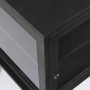 69207 - Arelius 20L x 18W x 26H Black-Brown Wood W/ Black Metal Frame End/Side Table
