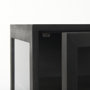 69207 - Arelius 20L x 18W x 26H Black-Brown Wood W/ Black Metal Frame End/Side Table