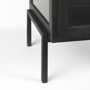 69207 - Arelius 20L x 18W x 26H Black-Brown Wood W/ Black Metal Frame End/Side Table