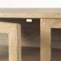69227 - Arelius 70L x 18.75W x 32H Light Brown Wood, Black Metal Base w/ 4 Glass Cabinet Doors Sideboard