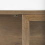 69209 - Arelius 36L x 18.75W x 63H Light Brown Wood W/ Black Metal Base Display Cabinet