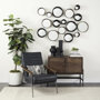 69194 - Glenn 38L x 16W x 30H Dark Brown Wood w/ Black Iron Frame, 2 Door Accent Cabinet