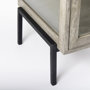 69303 -  Arelius 20L x 18W x 26H Gray Wood W/ Black Metal Frame End/Side Table