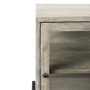 69303 -  Arelius 20L x 18W x 26H Gray Wood W/ Black Metal Frame End/Side Table