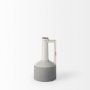 30950 - Burton 10.2H Small Two Tone Gray Ceramic Jug Vase