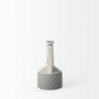 30950 - Burton 10.2H Small Two Tone Gray Ceramic Jug Vase