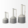30951 - Burton 14.2H Medium Two Tone Gray Ceramic Jug Vase