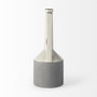 30952 - Burton 16.7H Large Two Tone Gray Ceramic Jug Vase