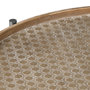68542 - Kade 33" Round Brown Table Gray Metal Frame Two-Tier Coffee Table