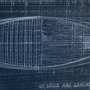 13723 - Canoe Blueprint  by Dayna a Hand Embellished Textured Framed Art Print Matted under Glass