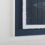 13724 - Kayak Blueprint  by Dayna a Hand Embellished Textured Framed Art Print Matted under Glass