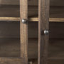 69293 - Arelius 70L x 18.75W x 32H Medium Brown, Black Metal Base w/ 4 Glass Door Cabinets Sideboard