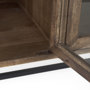 69293 - Arelius 70L x 18.75W x 32H Medium Brown, Black Metal Base w/ 4 Glass Door Cabinets Sideboard